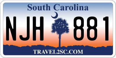 SC license plate NJH881