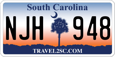 SC license plate NJH948