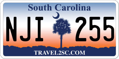 SC license plate NJI255