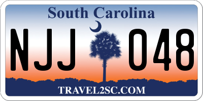 SC license plate NJJ048