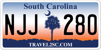 SC license plate NJJ280