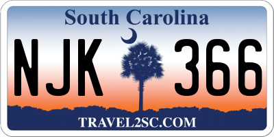 SC license plate NJK366