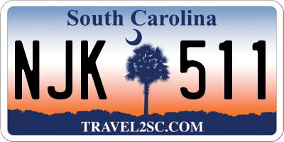 SC license plate NJK511