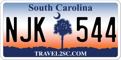 SC license plate NJK544