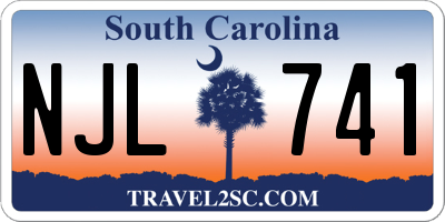 SC license plate NJL741