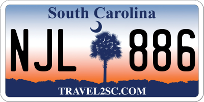 SC license plate NJL886