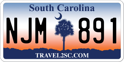 SC license plate NJM891
