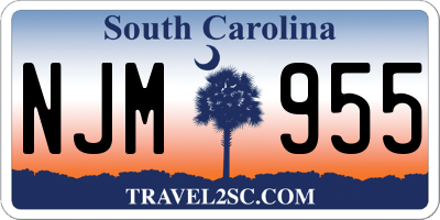 SC license plate NJM955