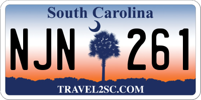 SC license plate NJN261