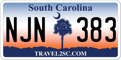 SC license plate NJN383