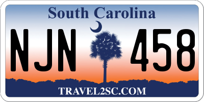 SC license plate NJN458