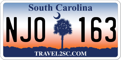 SC license plate NJO163