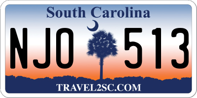 SC license plate NJO513
