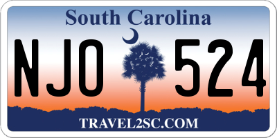 SC license plate NJO524