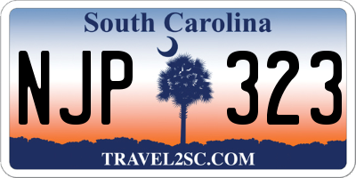 SC license plate NJP323