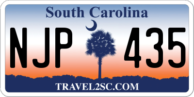 SC license plate NJP435