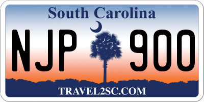 SC license plate NJP900