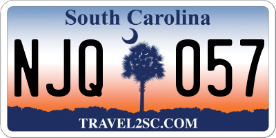 SC license plate NJQ057
