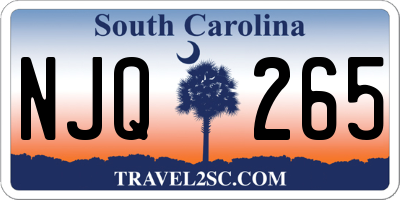 SC license plate NJQ265