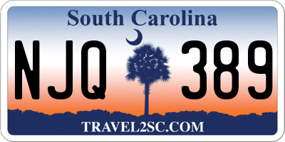 SC license plate NJQ389