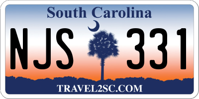 SC license plate NJS331