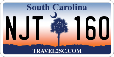 SC license plate NJT160
