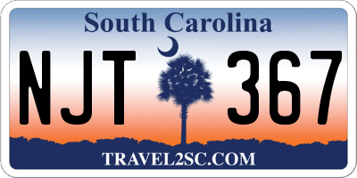 SC license plate NJT367