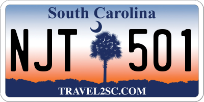SC license plate NJT501