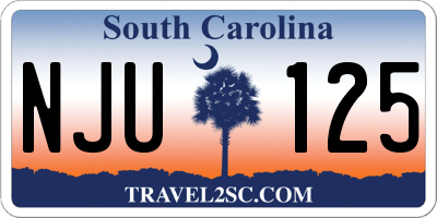 SC license plate NJU125