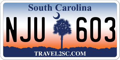 SC license plate NJU603