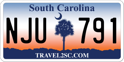 SC license plate NJU791