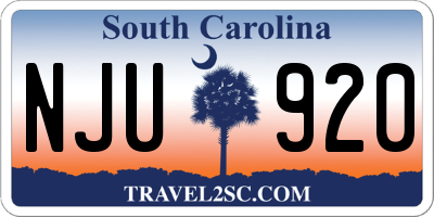 SC license plate NJU920