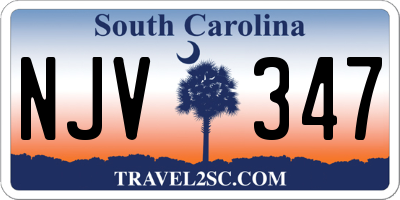 SC license plate NJV347
