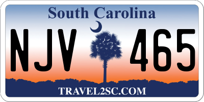 SC license plate NJV465