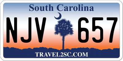 SC license plate NJV657