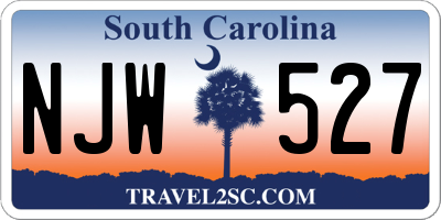 SC license plate NJW527
