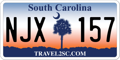SC license plate NJX157