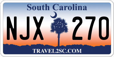 SC license plate NJX270
