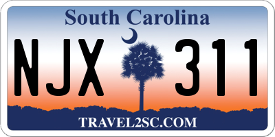 SC license plate NJX311