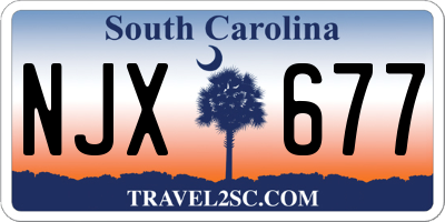 SC license plate NJX677