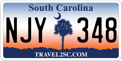 SC license plate NJY348