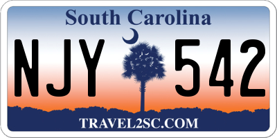 SC license plate NJY542