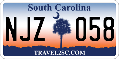 SC license plate NJZ058