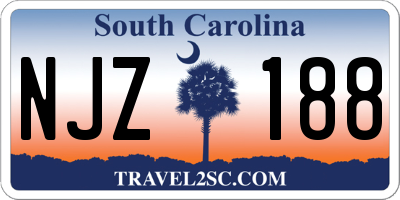 SC license plate NJZ188