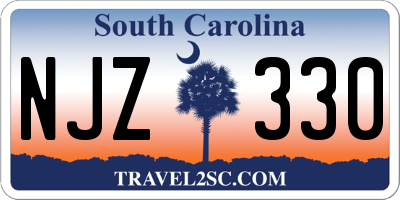 SC license plate NJZ330