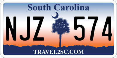 SC license plate NJZ574