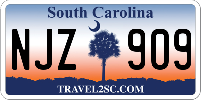 SC license plate NJZ909