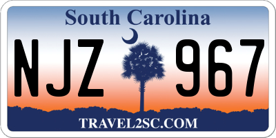 SC license plate NJZ967