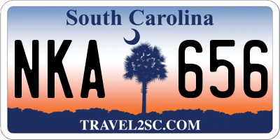 SC license plate NKA656