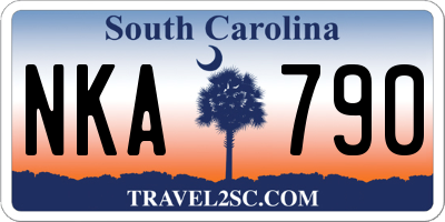 SC license plate NKA790